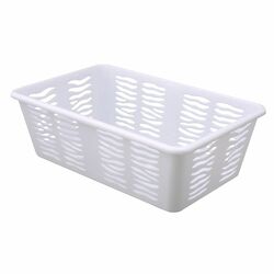 Koszyk plastikowy uniwersalny Branq Zebra 25 x 15,8 x 8,1 cm biały