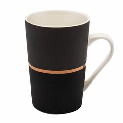Kubek porcelanowy do kawy i herbaty Tadar Onyx 460 ml szaro-czarny