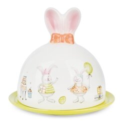 Talerz ceramiczny z pokrywką Tadar Wielkanoc Bunny 19,2 x 19,2 x 17,8 cm
