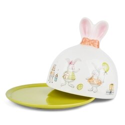 Talerz ceramiczny z pokrywką Tadar Wielkanoc Bunny 19,2 x 19,2 x 17,8 cm