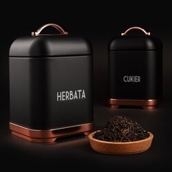 Komplet 3 pojemników Starke Pro Harper Kawa Herbata Cukier