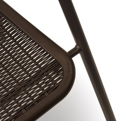 Krzesła ogrodowe stalowe Tadar brązowe 2 sztuki