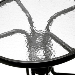 Stolik ze szklanym blatem hartowanym Tadar 60 x 70 cm okrągły