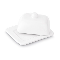 Maselniczka ceramiczna z pokrywką Tadar 16 x 13 x 8,5 cm biała