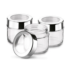 Pojemniki do przechowywania żywności szklane Tadar Dot 100 ml 3 sztuki