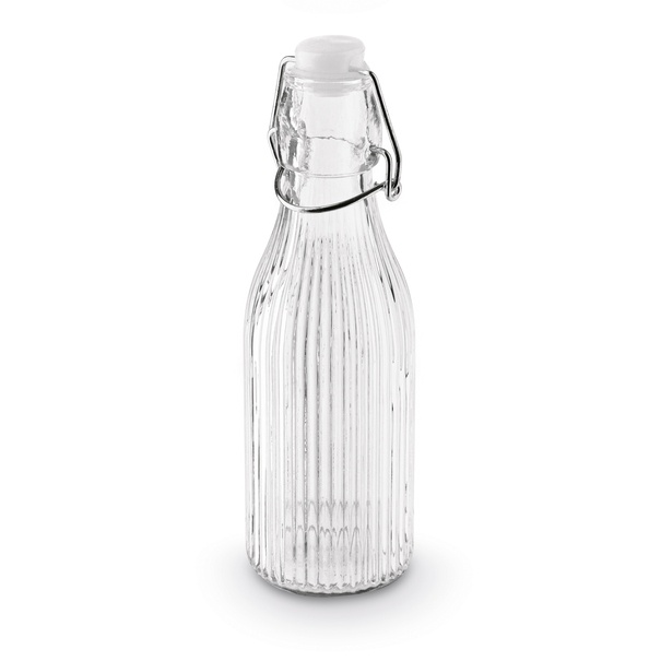 Butelka szklana z klipsem Tadar Paski 250 ml