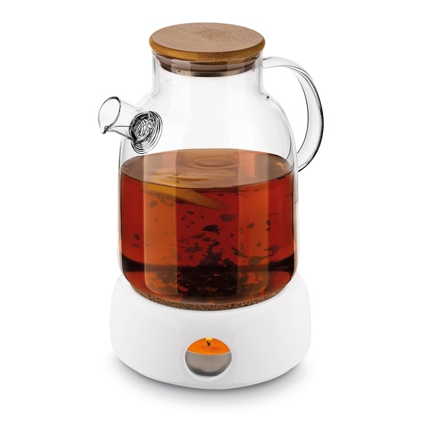 Dzbanek szklany ze spiralą i podgrzewaczem ceramicznym Tadar Nexo 1,8 l