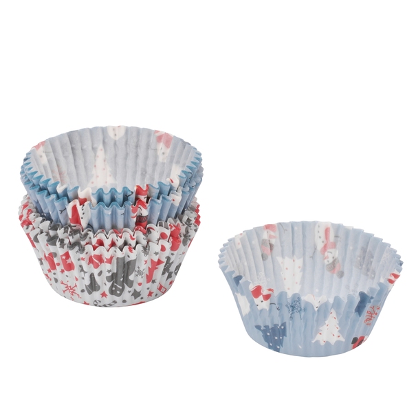 Papierowe papilotki do muffinek Tadar Bałwanek 60 sztuk 5 x 6,5 x 3 cm