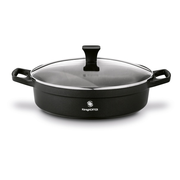 Patelnia aluminiowa na indukcję krótkie uchwyty Konighoffer Vitello 32 cm