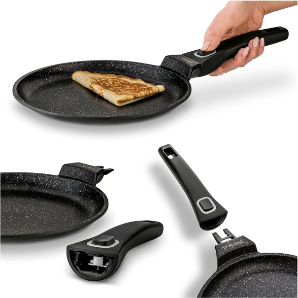 Patelnia do naleśników marmurowa na indukcję Starke Pro Svart Marble 24 cm