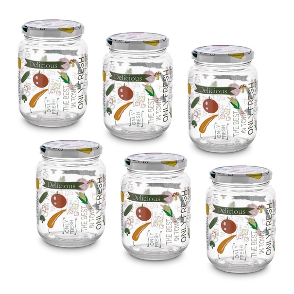 Słoiki szklane z metalową zakrętką Tadar Papryka 650 ml 6 sztuk