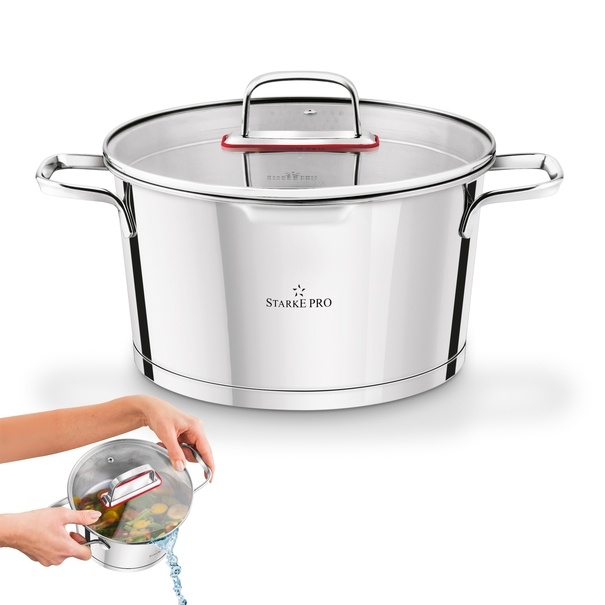 Garnek nierdzewny z pokrywką Starke Pro Speziale 5,4 l