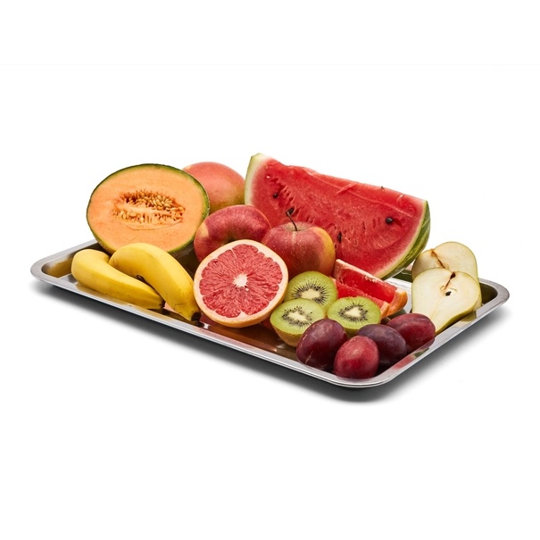 Taca metalowa nierdzewna Tadar 44,5 x 29,5 cm prostokątna