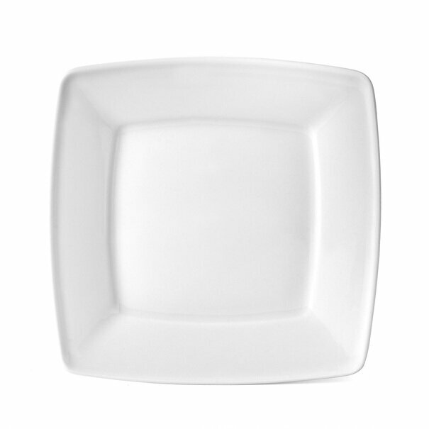 Talerz deserowy porcelanowy Lubiana Victoria 17 cm biały