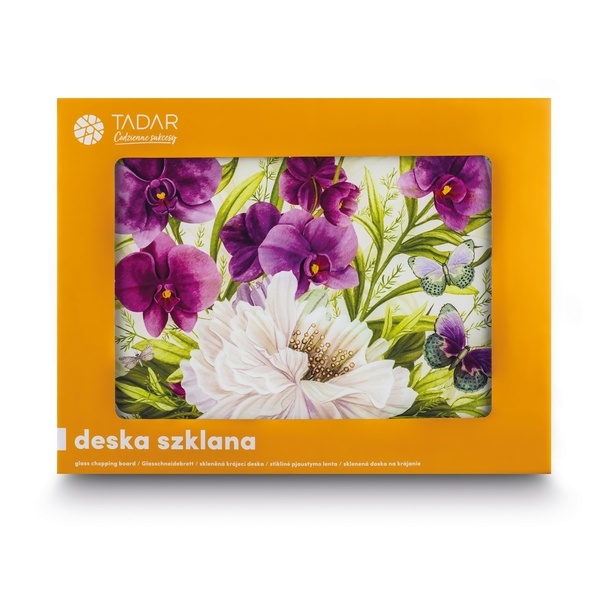 Deska szklana Tadar Peonia 40 x 30 x 0,4 cm
