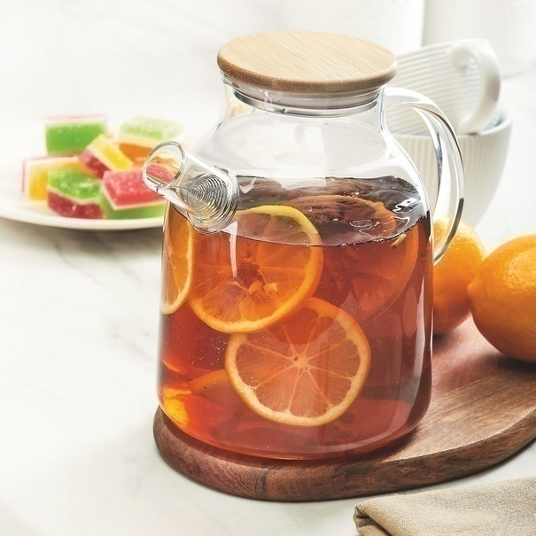 Dzbanek szklany ze spiralą i podgrzewaczem ceramicznym Tadar Nexo 1,8 l