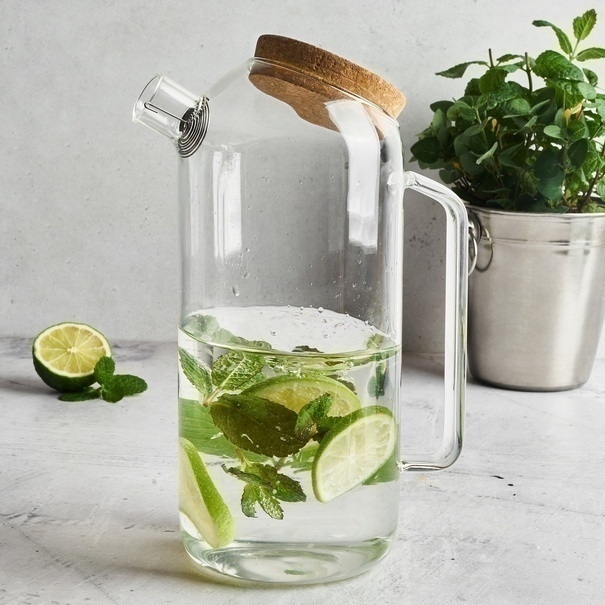 Dzbanek z zaparzaczem i szklanym podgrzewaczem Konighoffer Timor 1,7 l