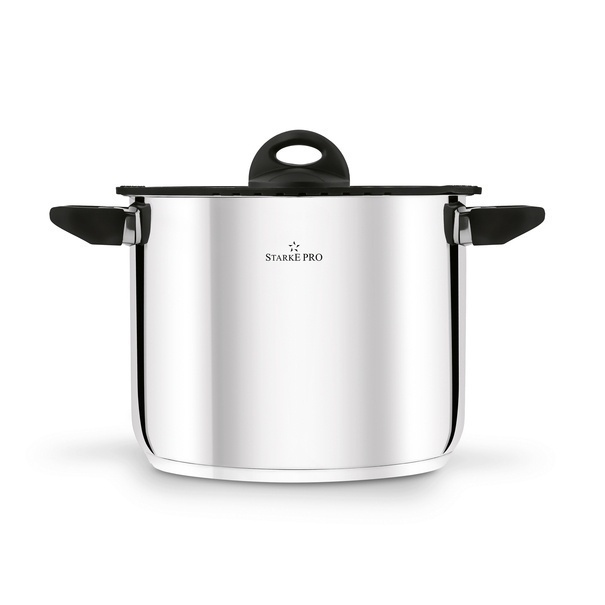 Garnek wysoki nierdzewny z pokrywką Starke Pro Sante 8,5 l indukcja