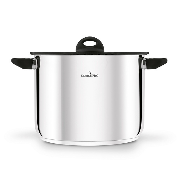 Garnek wysoki nierdzewny z pokrywką Starke Pro Sante 12,5 l indukcja