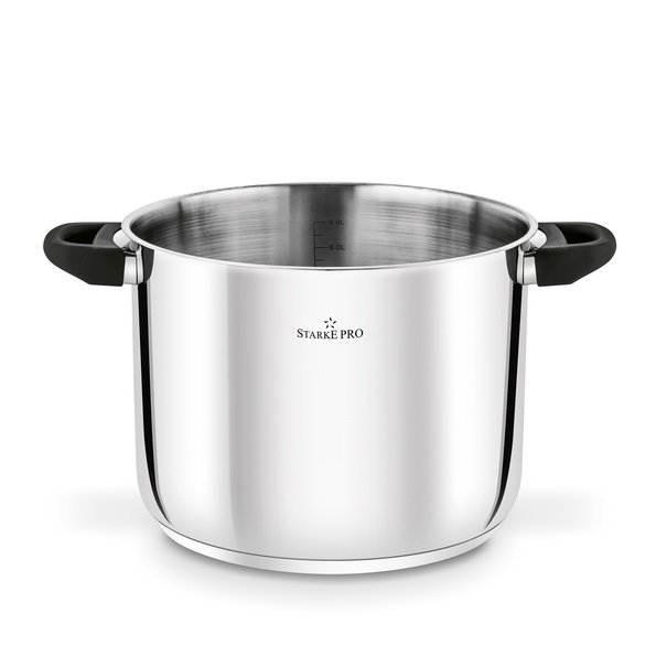 Garnek wysoki nierdzewny z pokrywką Starke Sante 10,5 l indukcja