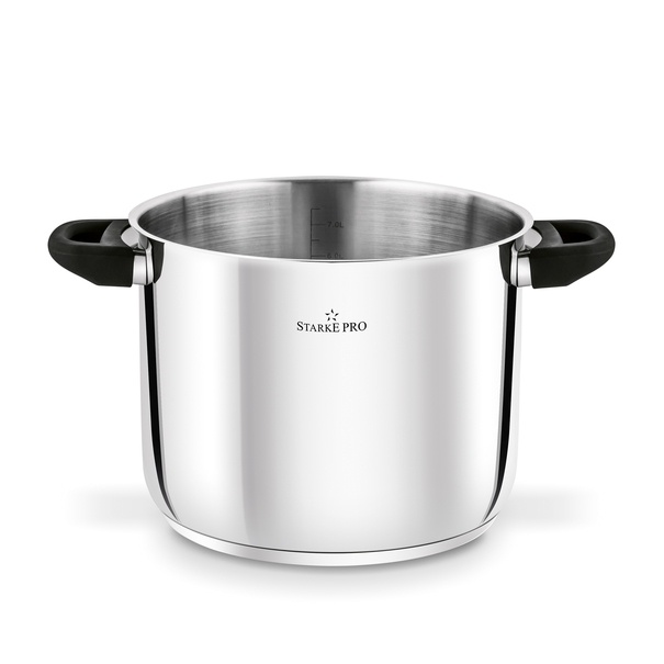 Garnek wysoki nierdzewny z pokrywką Starke Sante 8,5 l indukcja