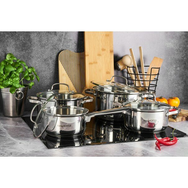 Komplet garnków na indukcję Konighoffer Manu 8 elementów