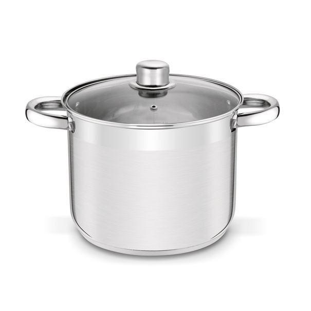 Komplet garnk&oacute;w prostych ze stali nierdzewnej z pokrywkami Tadar 6 element&oacute;w 4 l, 6,5 l, 8 l