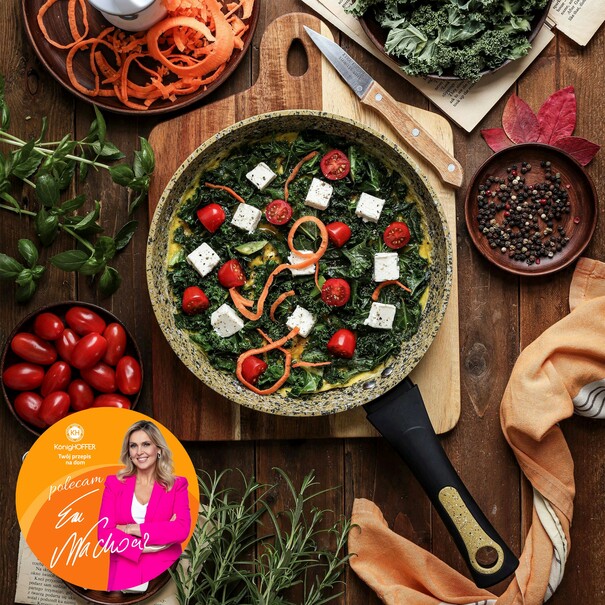 Patelnia granitowa na indukcję Konighoffer Blossom Yellow 24 cm