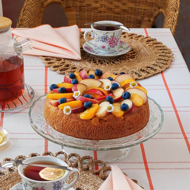 Patera szklana na nóżce Tadar Sally 29 cm okrągła