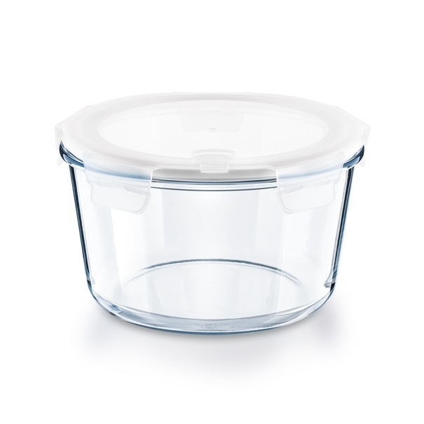 Pojemnik szklany borokrzemowy okrągły na żywność z pokrywką Tadar 1,9 l