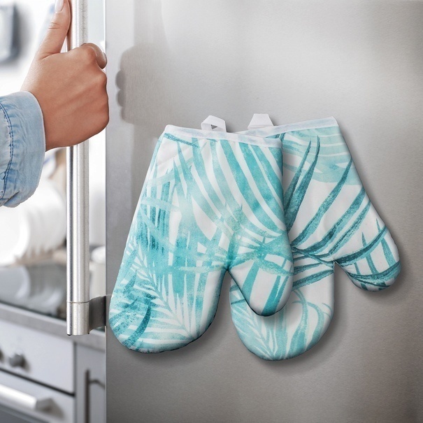 Rękawice kuchenne z magnesem Gomer Liście 2 sztuki