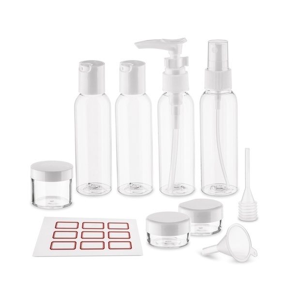 Komplet 7 pojemników podróżnych do kosmetyków Tadar Trip 11 elementów