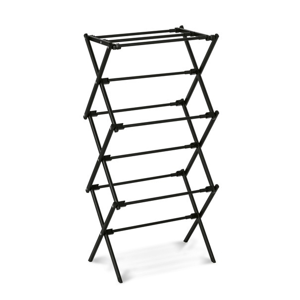 Suszarka na pranie pionowa teleskopowa Konighoffer Cortina 77.5 x 28 x 95 cm czarna