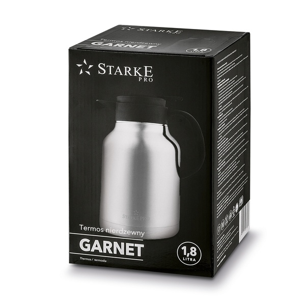 Termos dzbanek nierdzewny Starke Pro Garnet srebrny satyna 1,8 l
