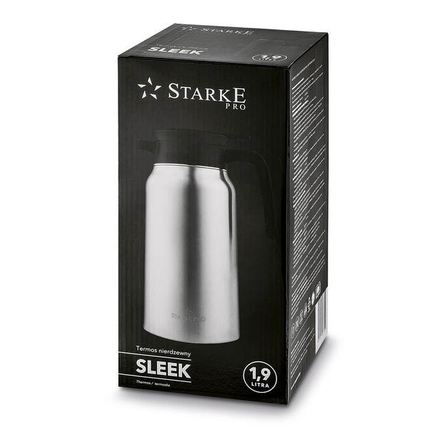 Termos dzbanek nierdzewny Starke Pro Sleek srebrny satyna 1,9 l