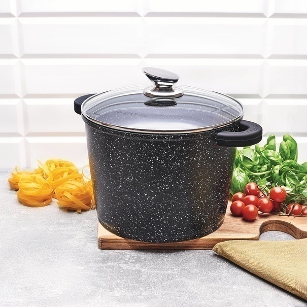 Zestaw 2 garnków na indukcję wysokich Konighoffer Pollo 6,8 l 10 l i 4 nakładki