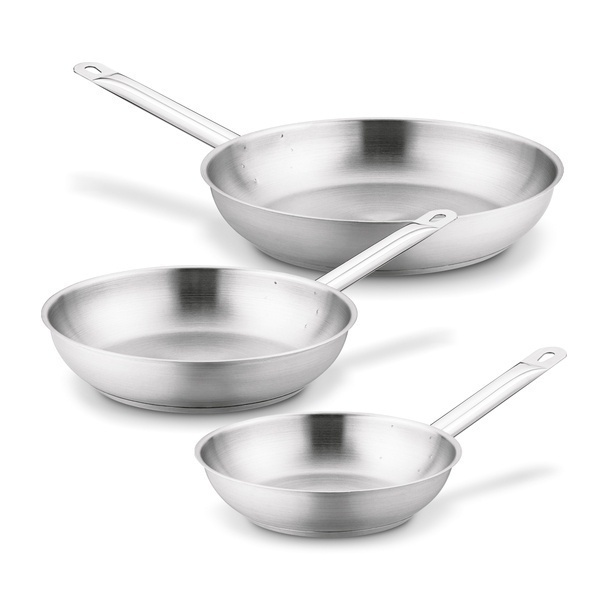 Zestaw 3 patelni stalowych na indukcję Starke Pro Gastro 20 cm 24 cm 28 cm