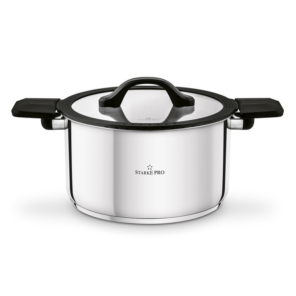 Zestaw garnków nierdzewnych z pokrywkami Starke Pro Creativo 8 elementów