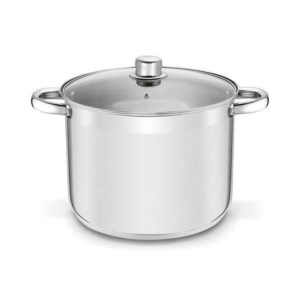 Zestaw garnk&oacute;w prostych ze stali nierdzewnej z pokrywkami Tadar 6 element&oacute;w 6,5 l, 8 l, 10 l