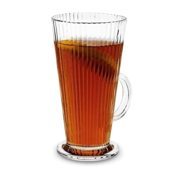 Komplet 6 szklanek do kawy Tadar Latte Anastazja 300 ml i 6 łyżeczek koktajlowych