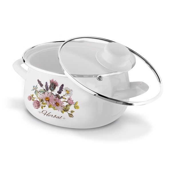 Komplet garnków emaliowanych Tadar Herbal 8 elementów