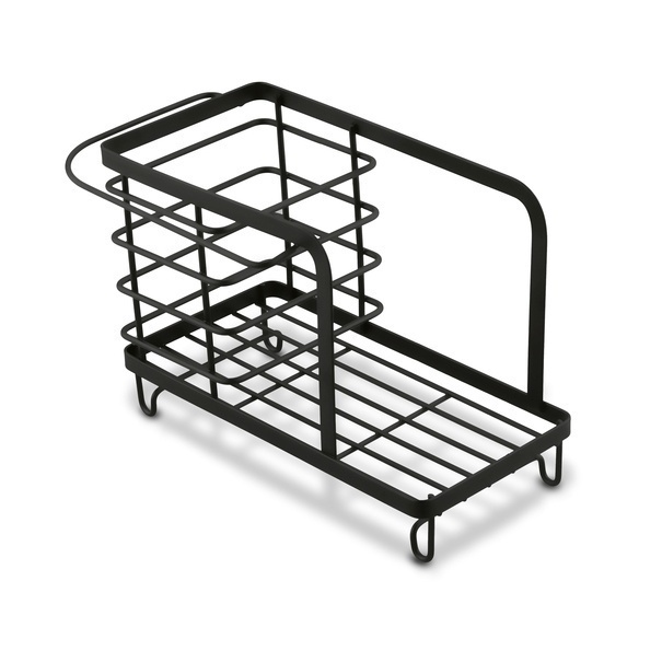 Organizer do zlewu druciany Tadar Trendy 23,5 x 13,5 x 15 cm czarny