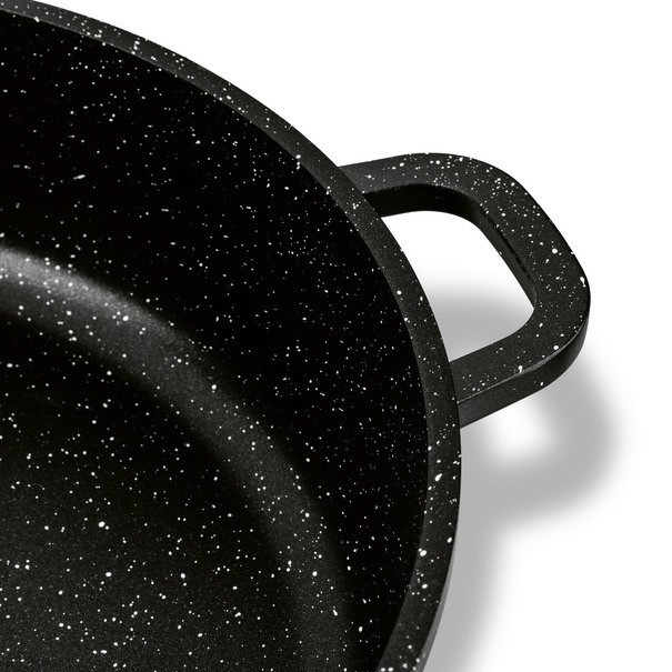 Patelnia na indukcję głęboka krótkie uchwyty Konighoffer Pollo Black 32 x 8 cm