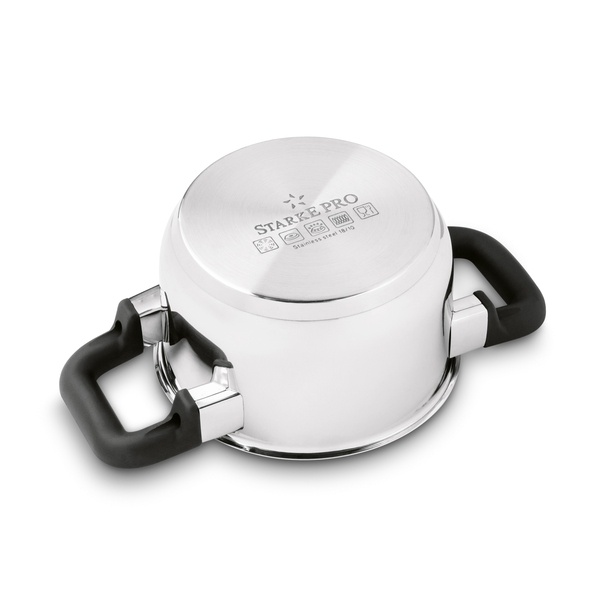 Garnek nierdzewny z pokrywką Starke Pro Sfera 1,7 l