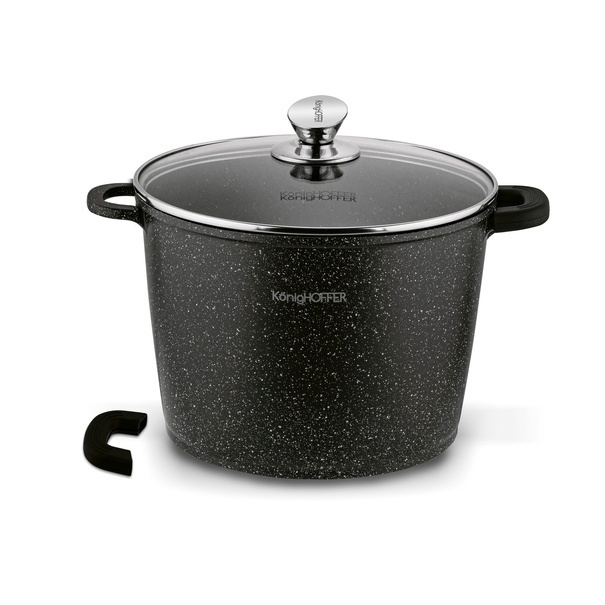 Zestaw 2 garnków na indukcję wysokich Konighoffer Pollo 6,8 l 10 l i 4 nakładki