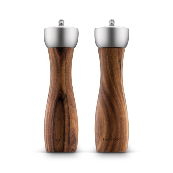 Zestaw 2 młynk&oacute;w ręcznych do soli i pieprzu Starke Pro Burgas