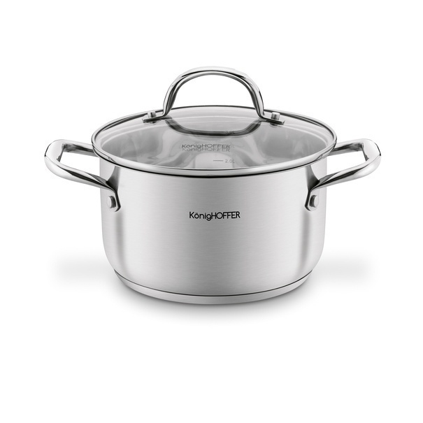 Zestaw garnk&oacute;w ze stali nierdzewnej Konighoffer Inoxera 8 element&oacute;w