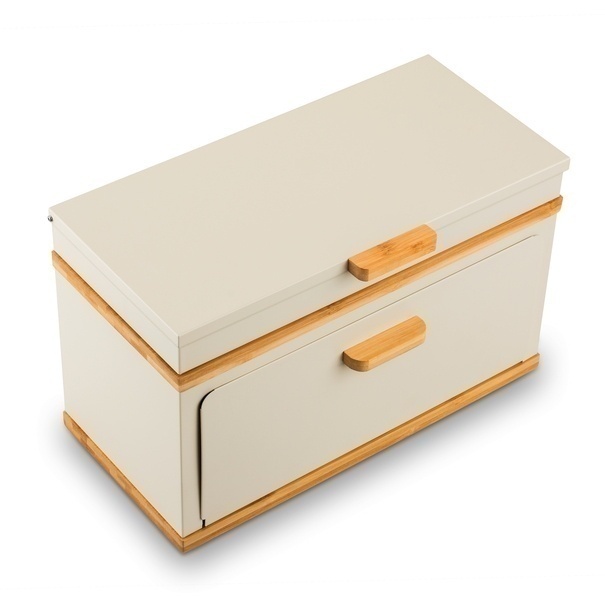 Chlebak stalowy dwupoziomowy Konighoffer Artesano 38 x 18 x 23 cm kremowy