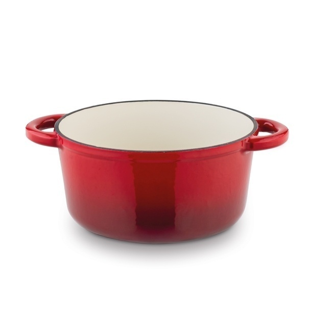 Gęsiarka żeliwna brytfanna emaliowana Konighoffer 2,8 l 21 x 10,5 cm okrągła czerwona
