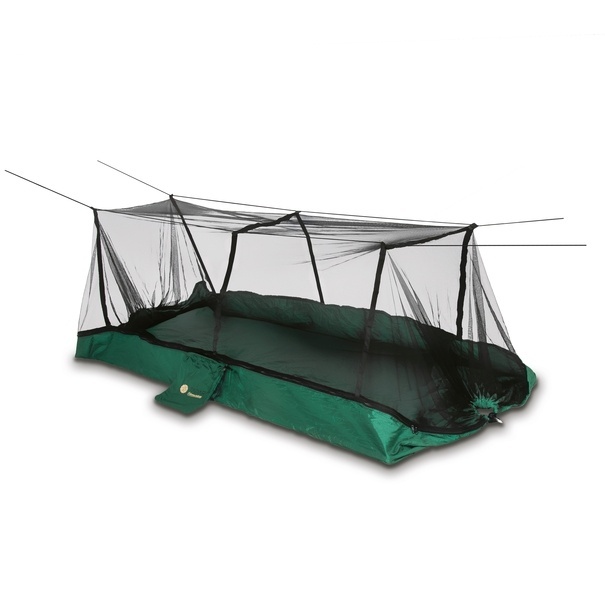 Hamak ogrodowy z moskitierą i linami Tadar Kemping 270 x 140 cm zielony